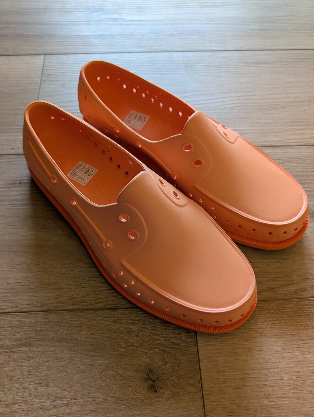 Native Sugarlite Tangerine Slip-on Boat Shoes Unisex